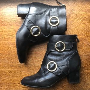 Black ankle booties